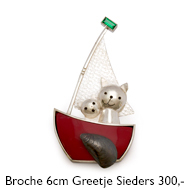 Kattenboot broche-Greetje Sieders